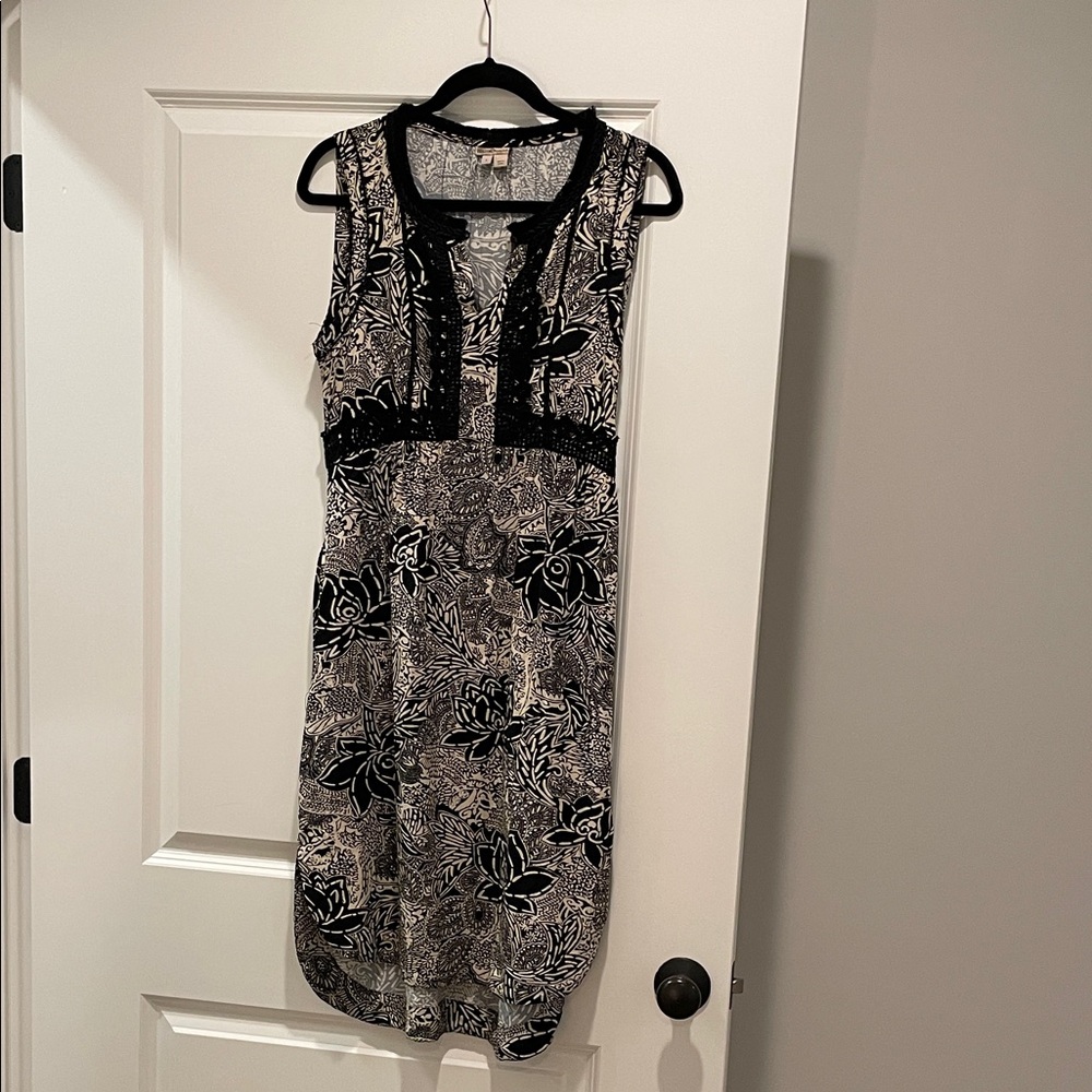 Holding Horses Suraja Black Cream Floral Dress Size 6